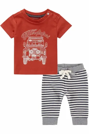 Noppies Kledingset - Broek Ahidud gestreept - Shirt Hurghada rood