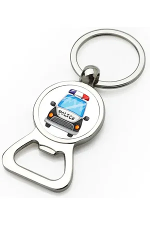 Akyol Politiewagen flesopener - Politie - politieagenten - hulpdiensten - handhaving - 9 bij 3 cm