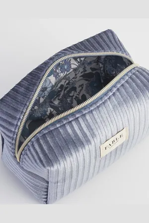 Fable England Blue Velvet - Make-up tas - Toilettas - Beautycase - Dames