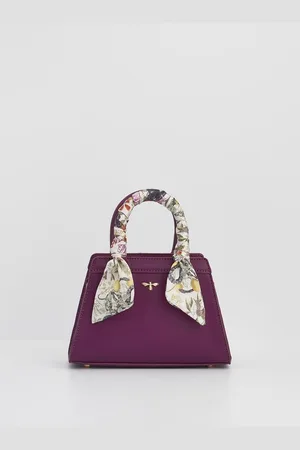 Fable England - Floral Engravings Small Plum Tote