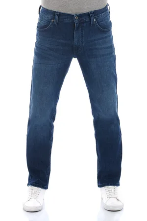 Mustang Heren Jeans Broeken Tramper regular/straight Fit Blauw Volwassenen Denim Jeansbroek