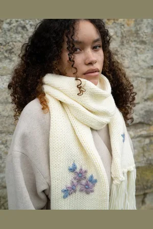 Fable England Forget-Me-Not Knitted - Sjaal - Omslagdoek - Dames