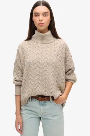 Superdry Cable Roll Neck Trui Dames
