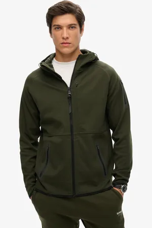 Superdry Tech hoodie met logo, rits en losse pasvorm - Heren - Hoodies
