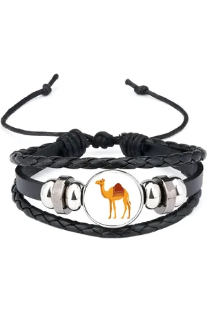 Akyol Kamelen armband zwart - Alpaca - dieren liefhebbers - dieren - dromedaris