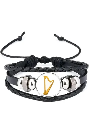 Akyol Harp armband zwart - Muziek - muzikanten - instrument - snaarinstrument - muzikanten