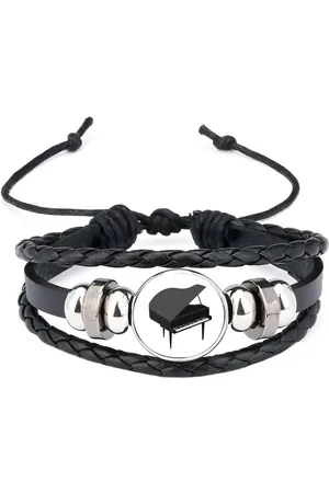 Akyol Piano armband zwart - Muziek - muzikanten - vleugel