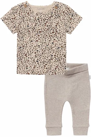 Noppies Kledingset - Broek Naura taupe - Shirt Stanley panterprint