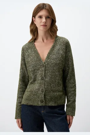 Jimmy Key V-Hals Lang Mouw Met Knopen Sweater Vest