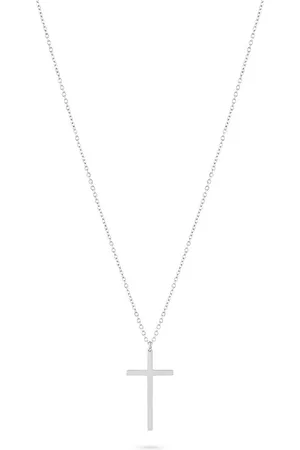 Twice As Nice Halsketting in edelstaal, kruis, 25 mm 45 cm+5 cm