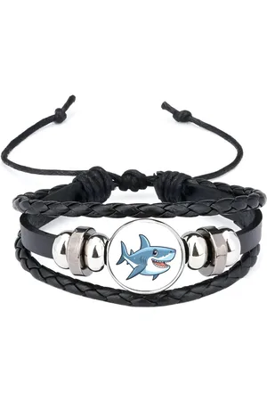 Akyol Haaien armband zwart - Haai - dieren liefhebbers - vis - dieren