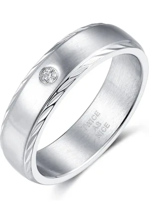 Twice As Nice Onbepaald Ring in edelstaal, met een zirkonia 62