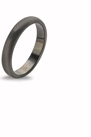 Twice As Nice Ring in edelstaal, mat grijs 66