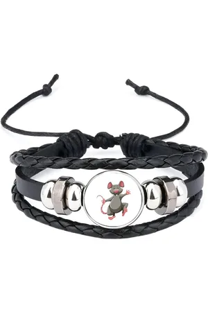 Akyol Muizen armband zwart - Muis - dieren liefhebbers - knaagdieren - huisdier - dierendag
