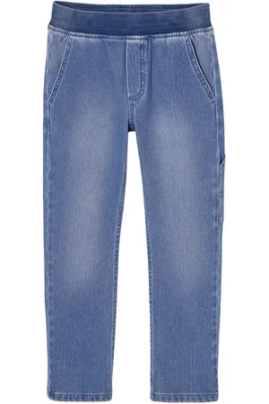 Vertbaudet Cargobroek met denim-effect