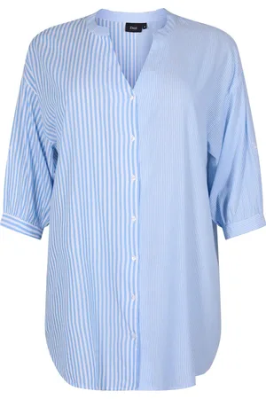 Zizzi MFIA, 3/4, TUNIC Dames Tuniek - Blue