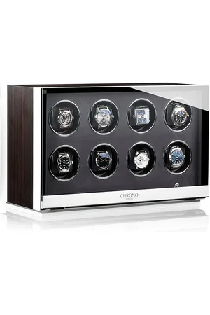 Chronovision 70050-153.18.12 - Horlogeopwinder - voor 8 horloges - wit-ebbenhouten satijnen afwerking - Ambiance VIII