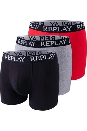 Replay Heren Onderbroeken 3-Pack Basic Boxers - /Grijs/Zwart