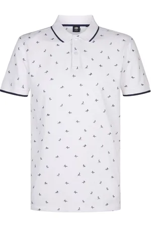 Petrol Industries Heren All-over Print Polo Oasis - Wit