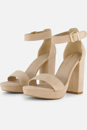 Ann Rocks Sandalen met hak Textiel