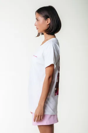 Colourful rebel Flower Square Boxy Tee - Dames - T-shirts
