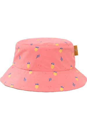 Fresk UV Bucket Hat voor Kinderen - 62/68 - Dubbelzijdige Zonnehoed - Beschermende Reishoed - Hoofdbescherming - Lichtroze