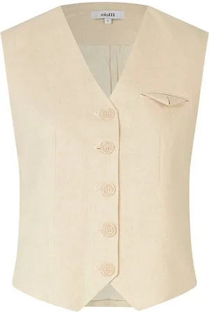 mbyM Linnen gilet Flavio -