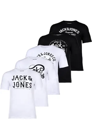 JACK & JONES JACK&JONES - JJLEOGRA TEE SS CREW NECK 5PK MP - Heren - T-shirts