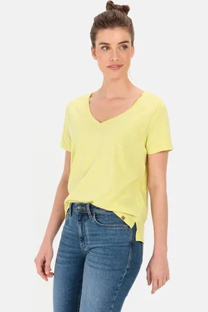 Camel Active V-neck T-Shirt gemaakt van organic cotton