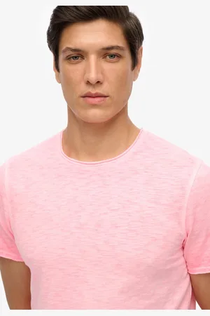 Superdry Raw Edge Slub T-shirt Met Korte Mouwen Roze 2XL Man