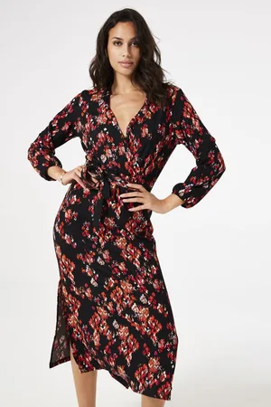 Garcia Dames All over print Jurk Zwart Long mouw