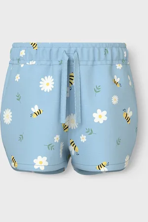 NAME IT Mini meisjes short VIGGA Cool Blue Bubblebee Regular Fit