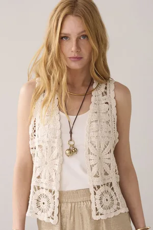 Summum Woman 7s7921-70021 Gilet flower crochet knit