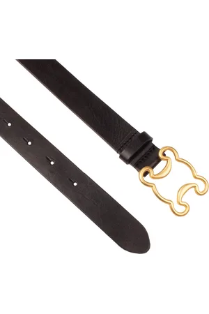 LEGEND Dames - Leren Riem - Zwart - 80 cm