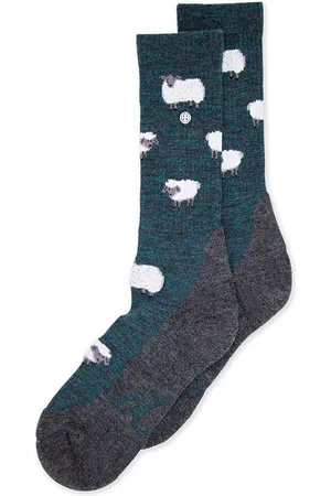 Alfredo Gonzales Wandelsok Wol Sheep AG-SK-Hike-02 142 Petrol/White/Grey XS(35-37)