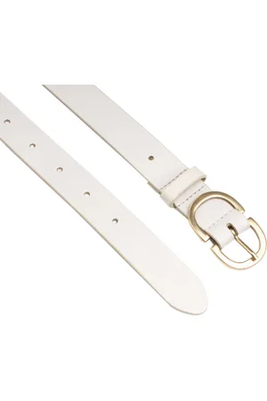 LEGEND Dames - Leren Riem - Wit - 85 cm