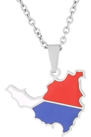 MC Ketting | Saint Martin | Kaart | Zilverkleurig | Vlag