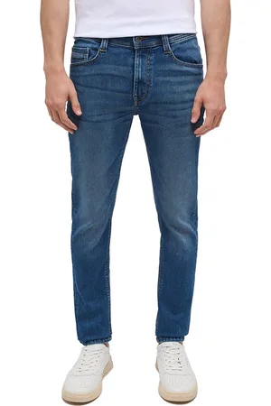 Mustang Heren Jeans Broeken OREGON SLIM K slim Fit Blauw 34W / 36L Volwassenen