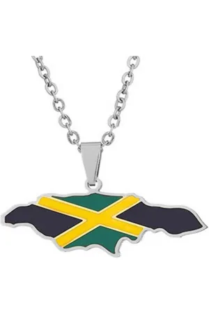 MC Ketting | Jamaica | Kaart | Zilverkleurig | Vlag