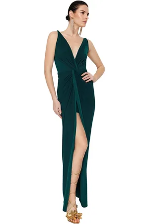 Trendyol Saxe Gevoerde Gebreide Lange Elegante Avondjurk Nacht Afstuderen Avondjurk Tprss19Ut0099
