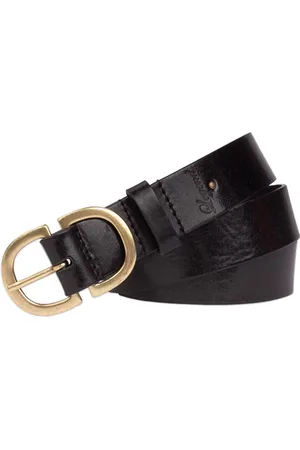 LEGEND Dames - Leren Riem - Zwart - 90 cm