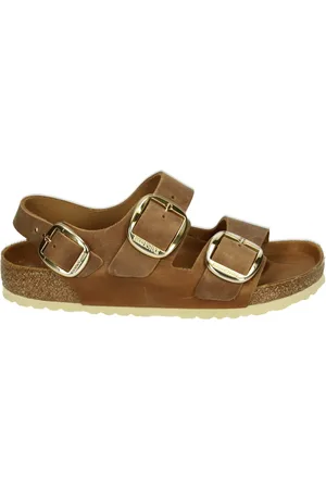 Birkenstock MILANO BIG BUCKLE LEATHER - Dames slippers - Kleur: