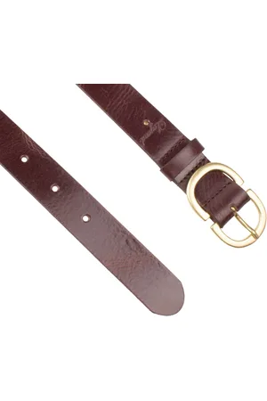 LEGEND Dames - Leren Riem - Bruin - 80 cm