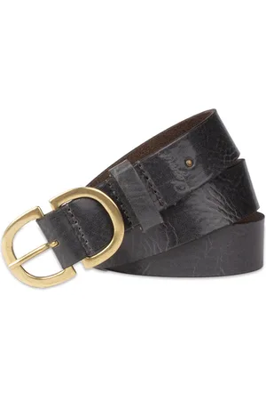 LEGEND Dames - Leren Riem - Grijs - 90 cm