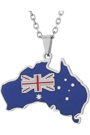 MC Ketting | Australië | Kaart | Zilverkleurig | Vlag