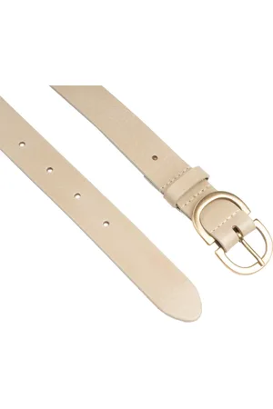 LEGEND Dames - Leren Riem - Gebroken Wit - 95 cm