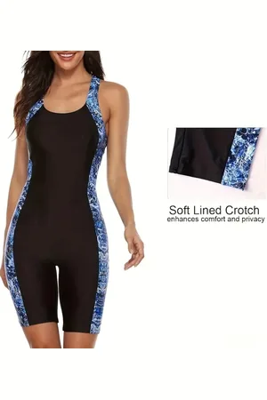 Merkloos Sexy elegante badpak suit corrigerend met pijpjes blauwe design taille maat XXL