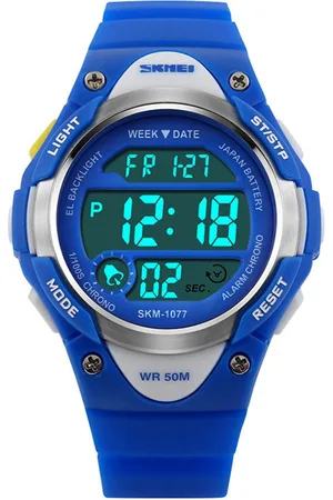 Lazy Cat Kinderhorloge Chrono - Digitaal Horloge – Alarm - Blauw - Ø37mm - Giftbox