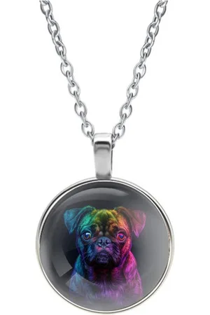 MC Ketting Glas | Close up | Regenboog | Mops