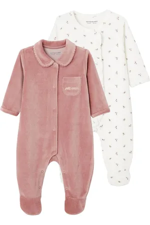 Vertbaudet Set van 2 fluwelen pyjamapakjes